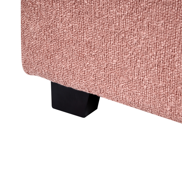 Beliani-VAUCLUSE-Tweepersoonsbed-Pastelroze-180 x 200 cm-Bouclé