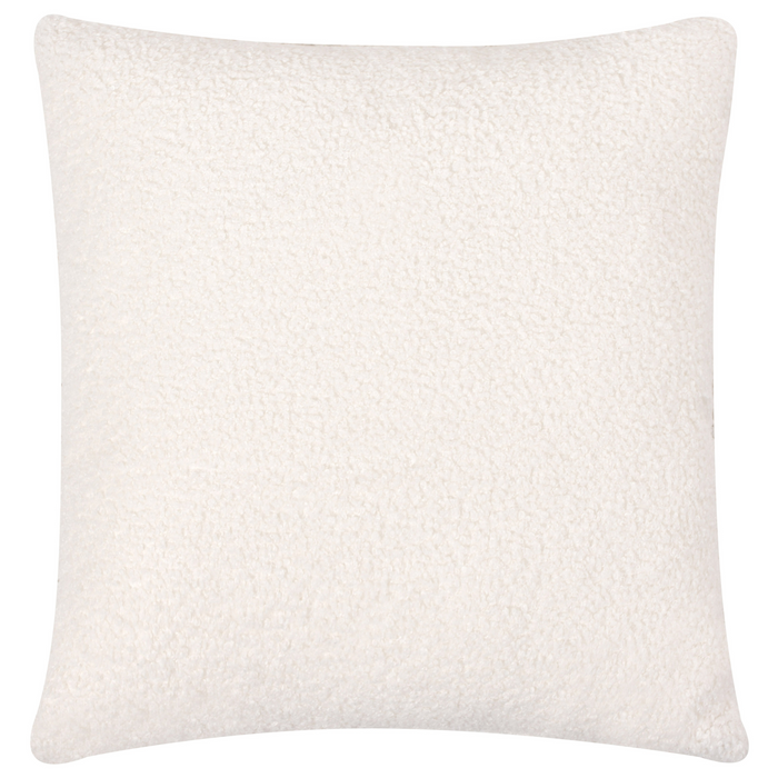 Beliani - LUVOS - Driezitsbank - Gebroken wit - Bouclé