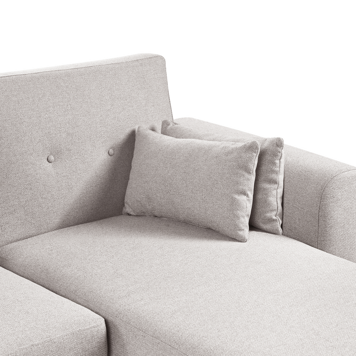 Beliani - KAARINA - Hoekbank - Grijs - Linkszijdig - Polyester