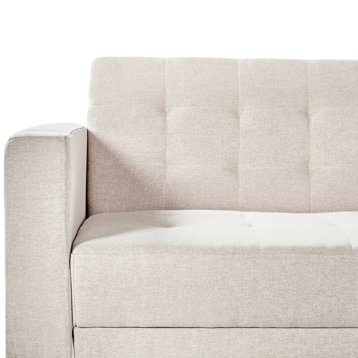 Beliani-ABERDEEN-Hoekslaapbank ottomaan-Beige -Linkszijdig-Polyester