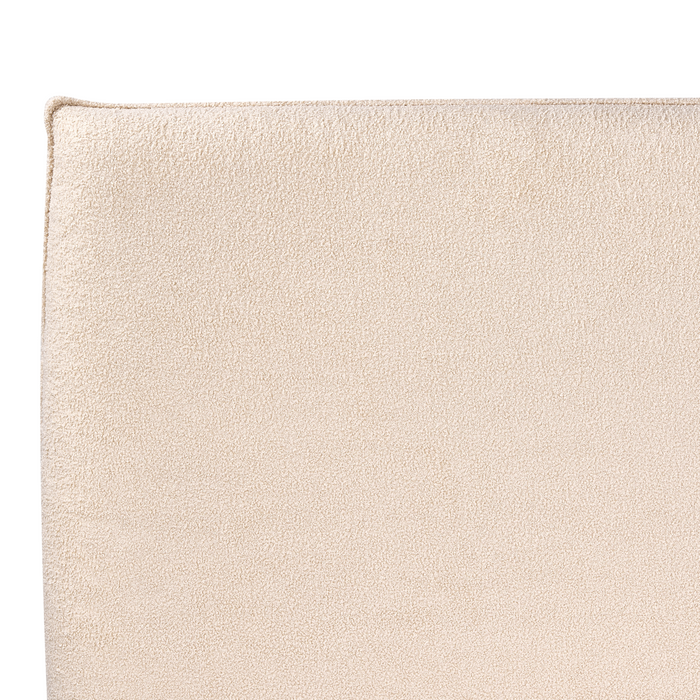 Beliani - LAVAUR - Tweepersoonsbed - Beige - 160 x 200 cm - Bouclé