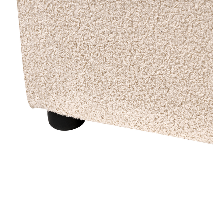 Beliani - LAVAUR - Tweepersoonsbed - Beige - 160 x 200 cm - Bouclé