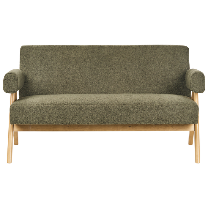 Beliani - TAMRE - Tweezitsbank - Groen|Lichtbruin - Bouclé