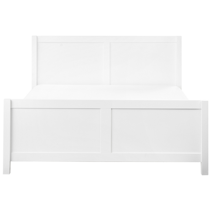 Beliani-CHAMPAGNAT-Tweepersoonsbed-Wit-160 x 200 cm-Rubberhout