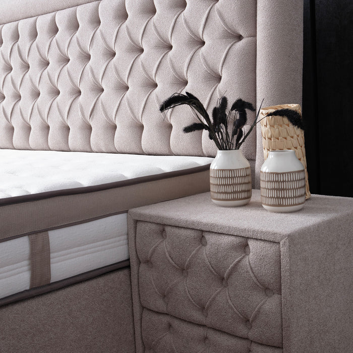 SKYBEDD ® Oxybedd Boxspring met Opbergruimte en Matras