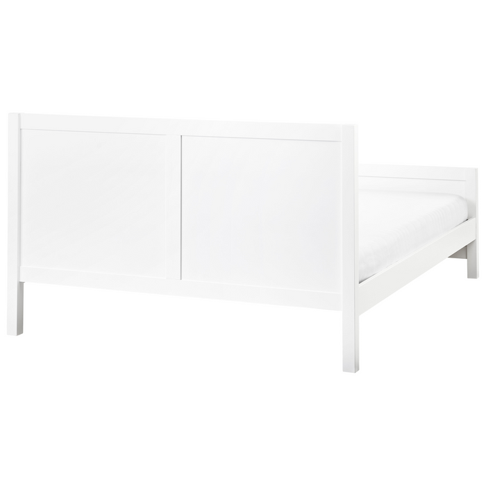 Beliani-CHAMPAGNAT-Tweepersoonsbed-Wit-160 x 200 cm-Rubberhout