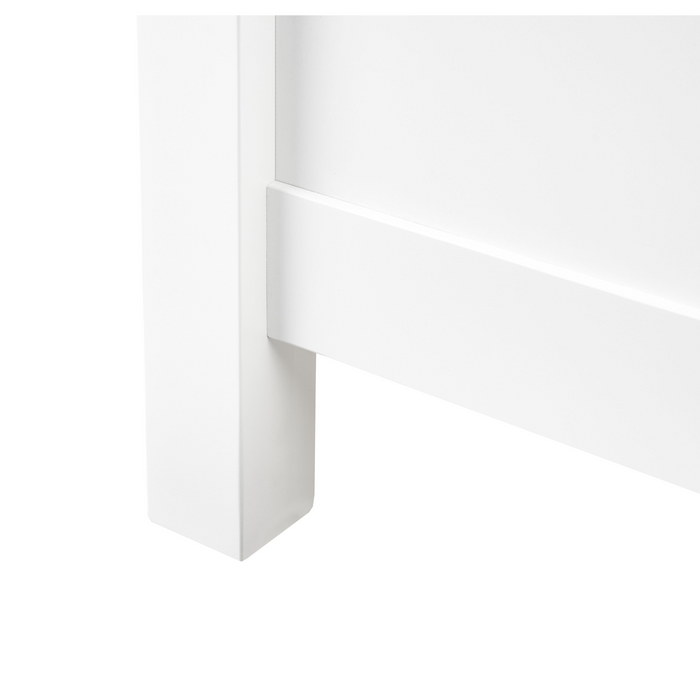 Beliani-CHAMPAGNAT-Tweepersoonsbed-Wit-160 x 200 cm-Rubberhout