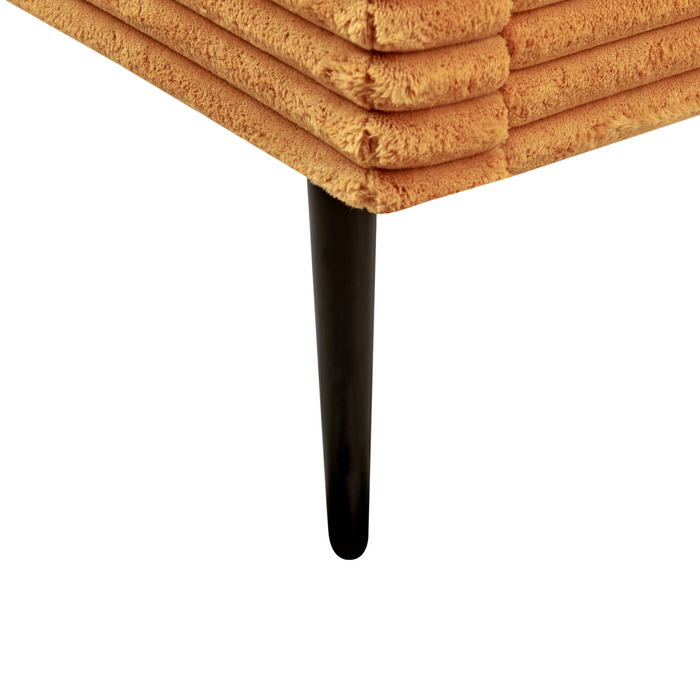 Beliani - FLAYAT - Tweepersoonsbed - Oranje - 140 x 200 cm - Corduroy