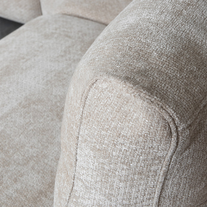 LABEL51 - Hoekbank Milano Links - Naturel Elite - Zwart Metaal