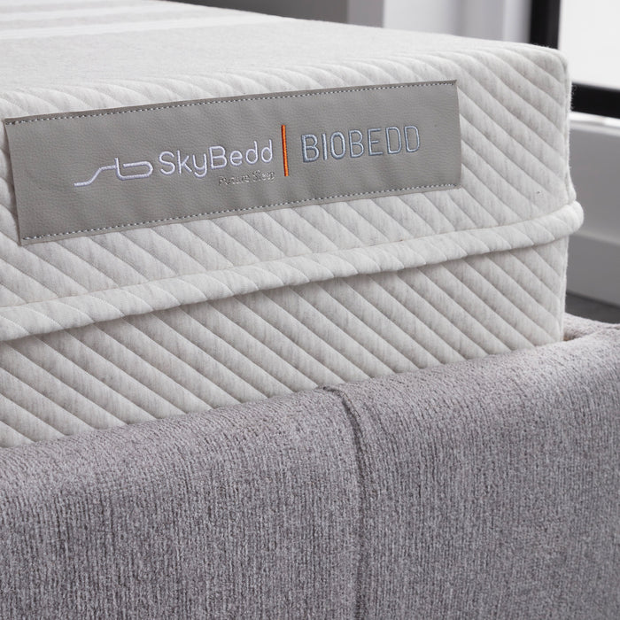 SKYBEDD ® Biobedd Boxspring met Opbergruimte en Matras en Matras