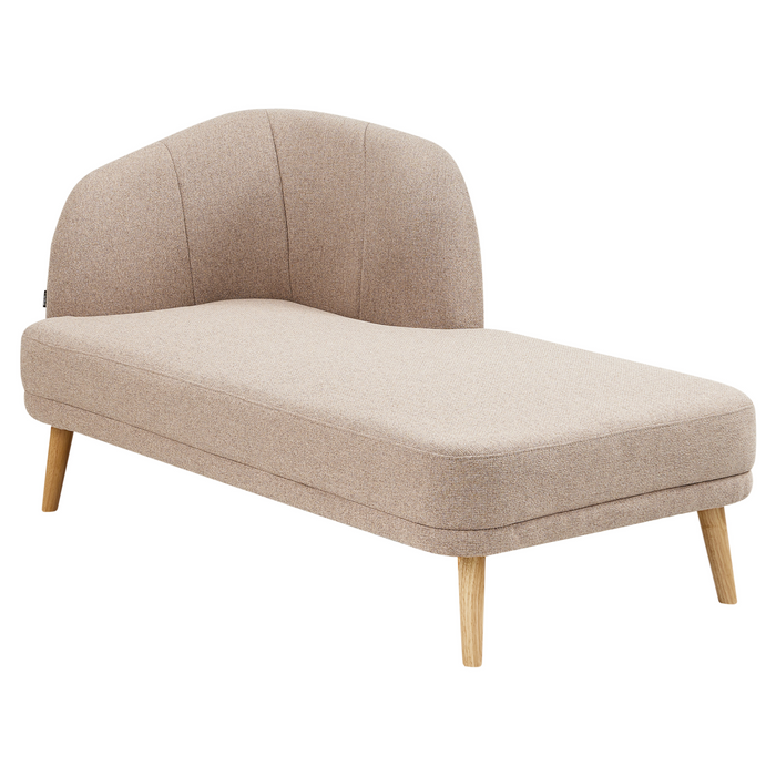 Beliani-TANLAY-Chaise longue-Lichtbruin-Linkszijdig-Polyester