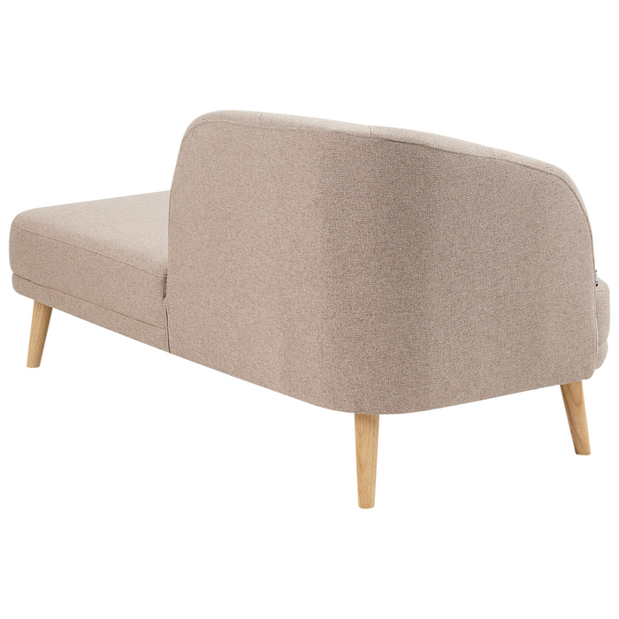 Beliani-TANLAY-Chaise longue-Lichtbruin-Linkszijdig-Polyester