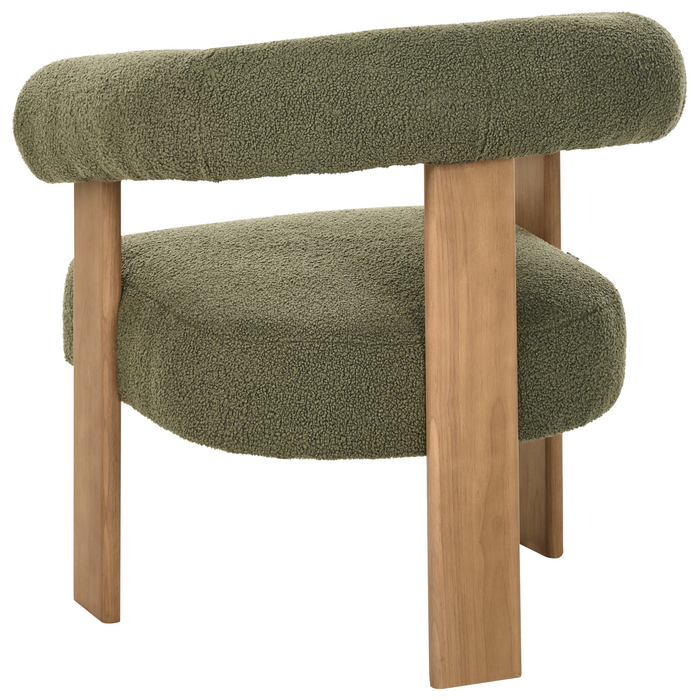 Beliani - ILBRO - Bankenset - Groen|Donkerbruin - Bouclé