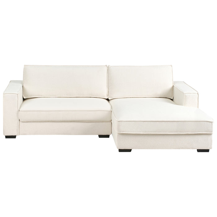Beliani - RENDERS - Hoekbank - Gebroken wit - Linkszijdig - Bouclé