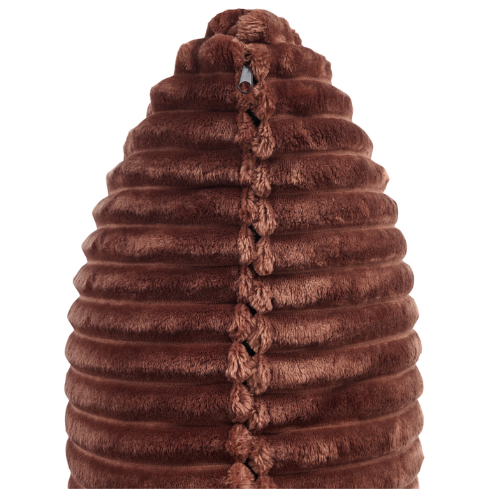 Beliani - STENUM - Hoekbank 3-zits - Bruin - Linkszijdig - Corduroy