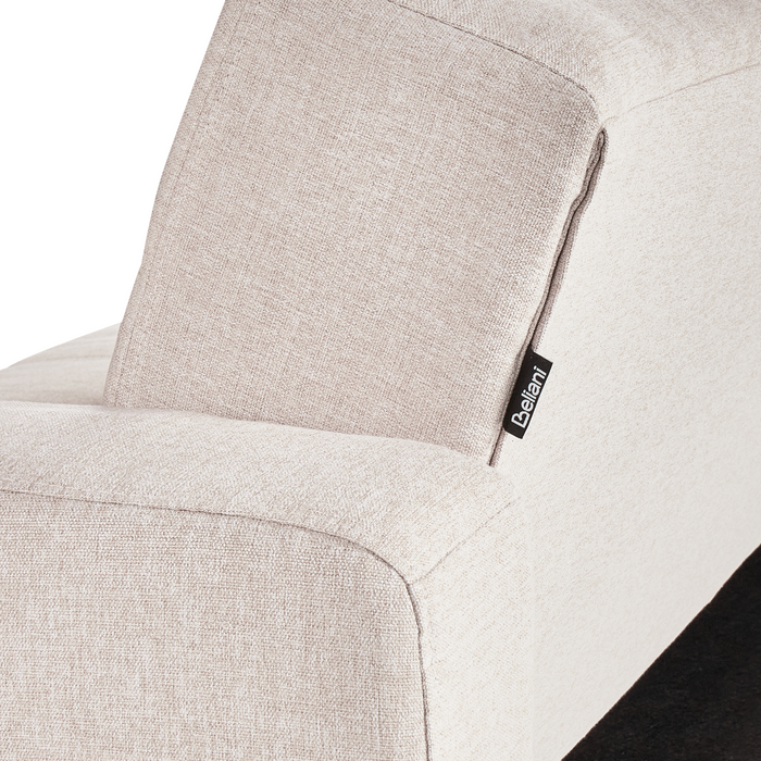 Beliani - ABERDEEN - Hoekslaapbank - Beige - Rechtszijdig - Polyester