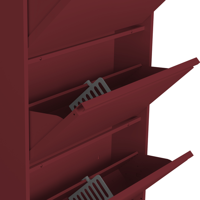 by fonQ Klip Schoenenkast - 3 Vakken - Bordeaux