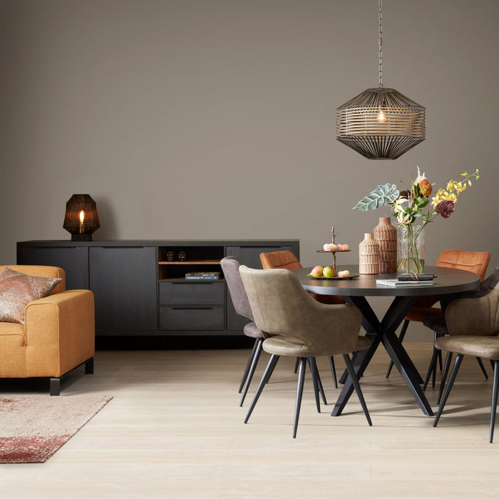 Dressoir Zwanenburg - Antraciet|Zwart - MDF