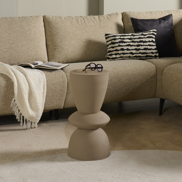 Bijzettafel Wildberg Beige Metaal | Poedercoat Afwerking