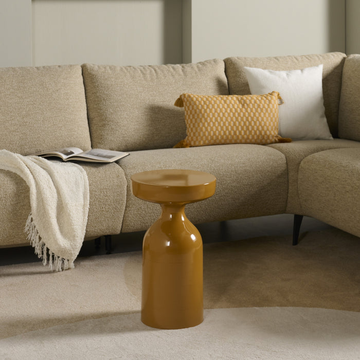 Bijzettafel Rabel - Geel - Metaal - 31x53x31cm (BxHxD)