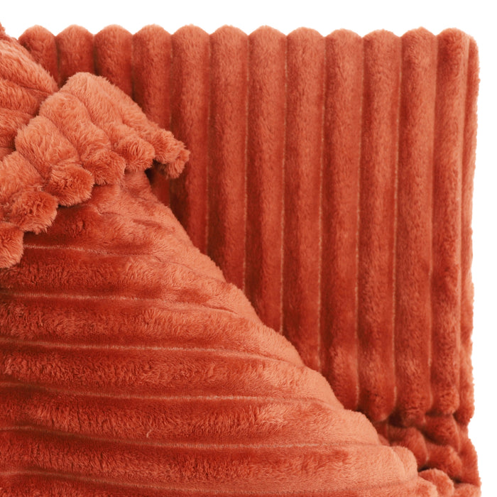 Unique Living Plaid Lex - Rood|Terra - Polyester - 150x200xcm (BxHxD)