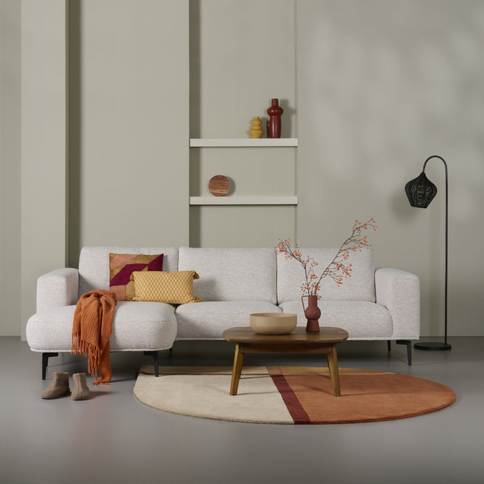 Hoekbank Fame - Beige - Textiel - 289x85x159cm (BxHxD)