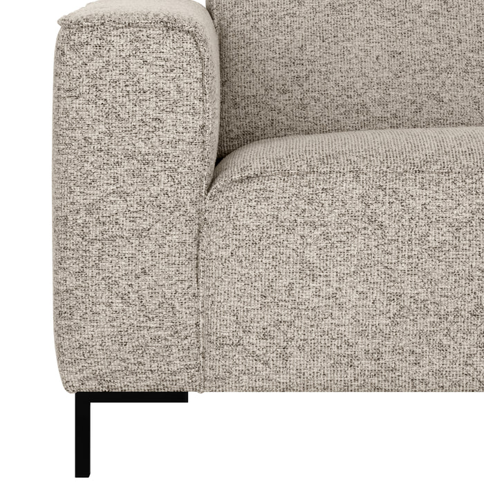 by fonQ Loft Hoekbank met Chaise Longue Rechts - Chenille Melange - Grijs
