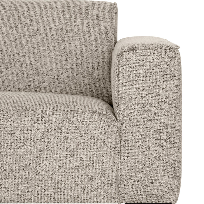 by fonQ Loft Hoekbank met Chaise Longue Links - Chenille Melange - Grijs