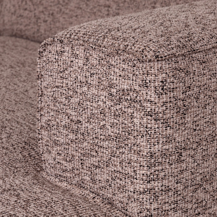 by fonQ Loft Hoekbank met Chaise Longue Rechts - Chenille Melange - Blush