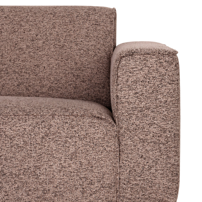 by fonQ Loft Hoekbank met Chaise Longue Links - Chenille Melange - Blush