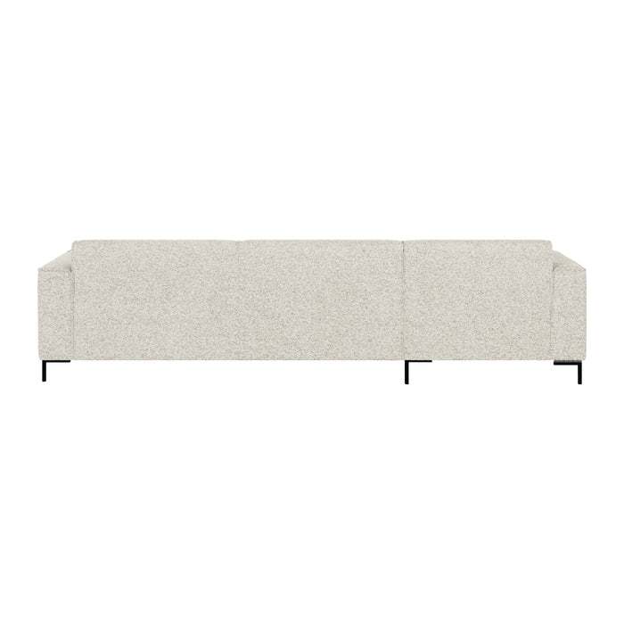 by fonQ Loft Hoekbank met Chaise Longue Links - Chenille Melange - Ecru
