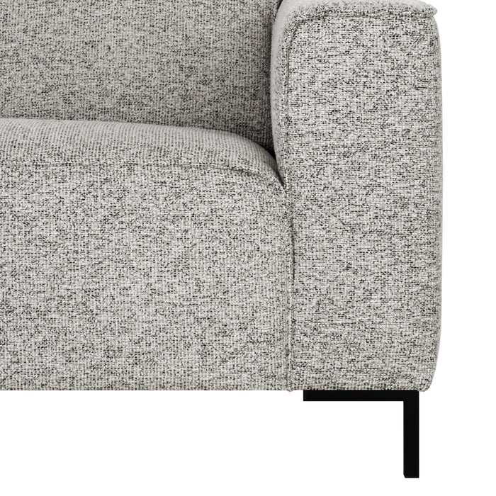by fonQ Loft Hoekbank met Chaise Longue Links - Chenille Melange - Grijs