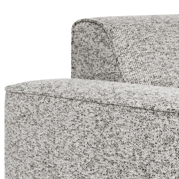 by fonQ Loft Hoekbank met Chaise Longue Links - Chenille Melange - Grijs