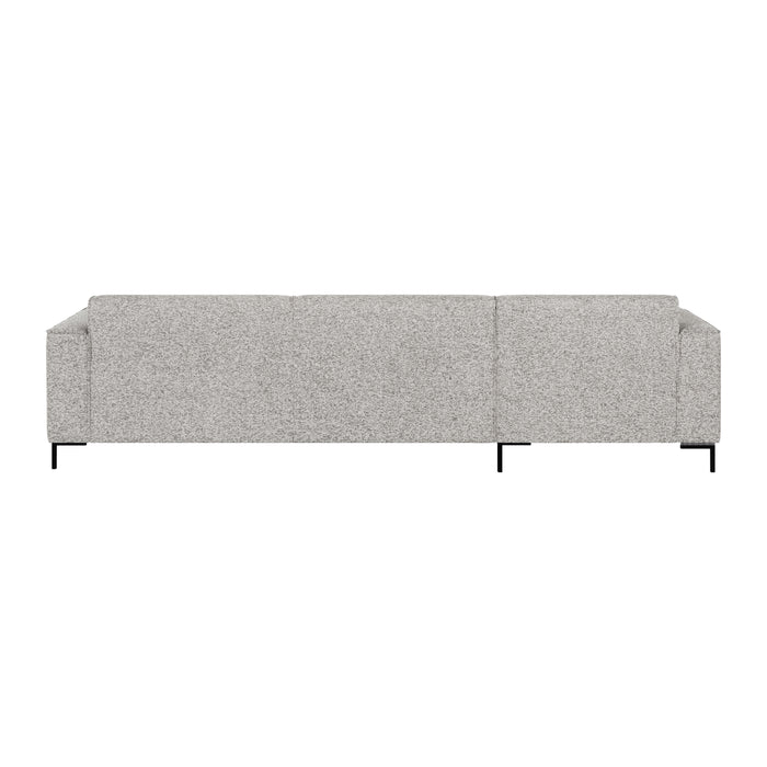 by fonQ Loft Hoekbank met Chaise Longue Links - Chenille Melange - Grijs