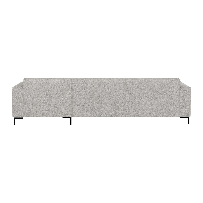 by fonQ Loft Hoekbank met Chaise Longue Rechts - Chenille Melange - Grijs