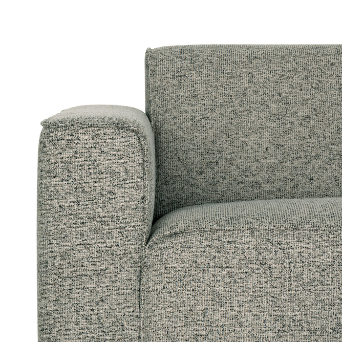 by fonQ Loft Hoekbank met Chaise Longue Rechts - Chenille Melange - Mintgroen