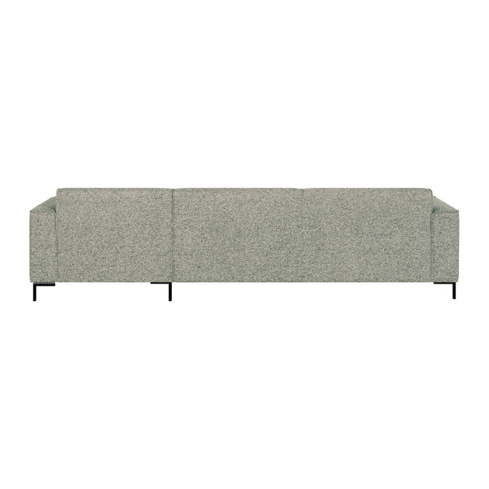 by fonQ Loft Hoekbank met Chaise Longue Rechts - Chenille Melange - Mintgroen