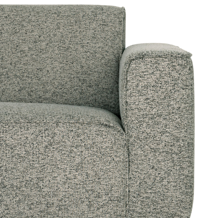 by fonQ Loft Hoekbank met Chaise Longue Links - Chenille Melange - Mintgroen