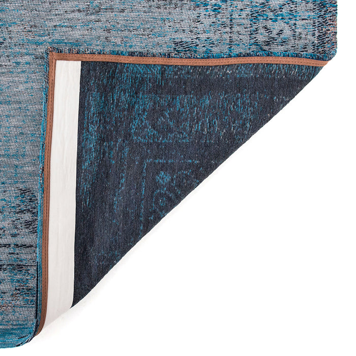 Louis de Poortere Medallion Fading World Vloerkleed 80 x 150 cm - Grey Turquoise