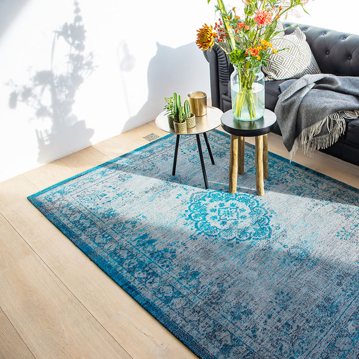 Louis de Poortere Medallion Fading World Vloerkleed 280 x 390 cm - Grey Turquoise