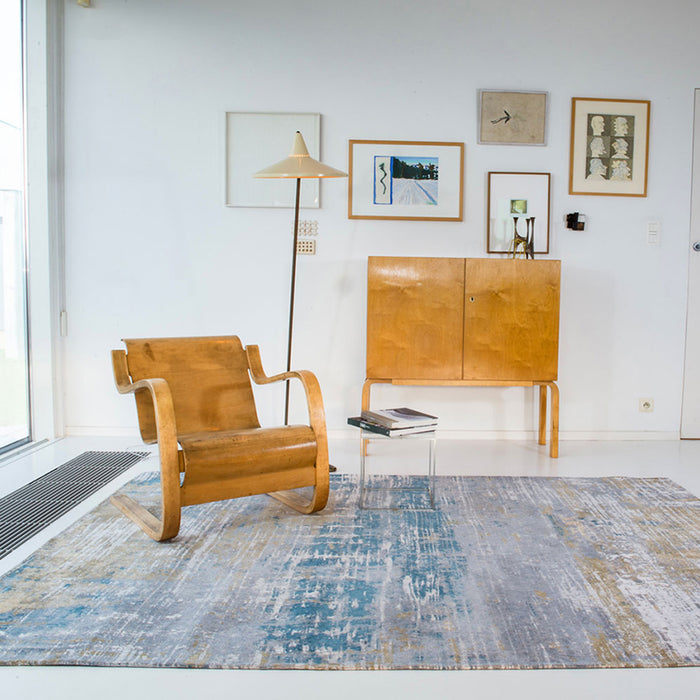 Louis de Poortere Streaks Vloerkleed 240 x 340 cm - Long Island Blue