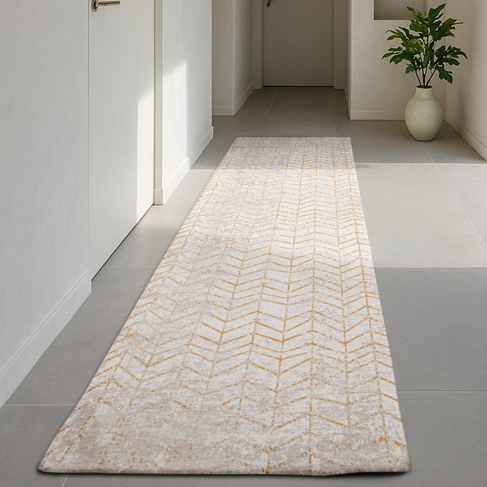 Louis de Poortere Jacob's Ladder Runner Vloerkleed 80 x 250 cm - Central Yellow