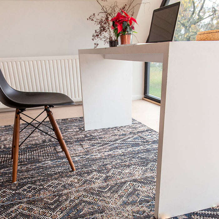 Louis de Poortere Kilim Vloerkleed 140 x 200 cm - Black Rabat