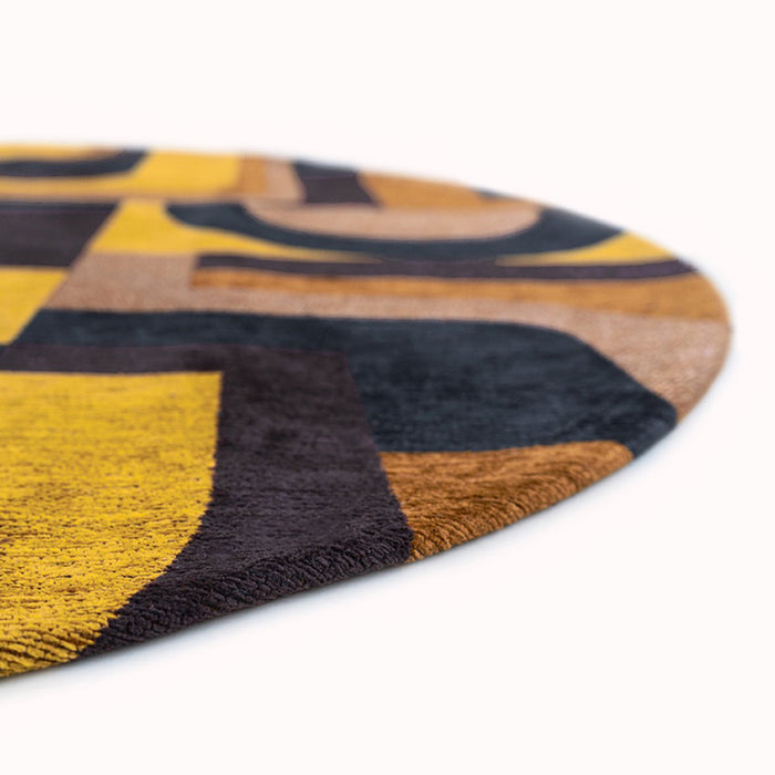 Louis de Poortere Yellow Meyer Vloerkleed Ø 140 cm - Nuance