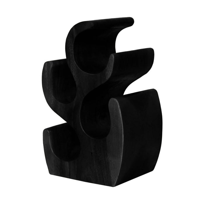 HSM Collection-Staand Wijnrek Vins 4 Flessen-26x16x40-Zwart-Munggur