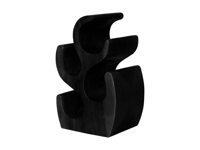 HSM Collection-Staand Wijnrek Vins 4 Flessen-26x16x40-Zwart-Munggur