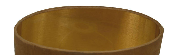 HSM Collection-Ovale Lampenkap-ø38x19-Beige|Goud-Stof