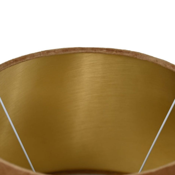 HSM Collection-Ronde Lampenkap Conisch-ø28-ø40x25-Beige|Goud-Stof
