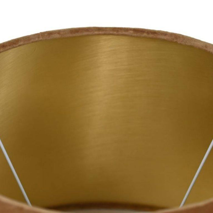 HSM Collection-Ronde Lampenkap Conisch-ø35-ø52x32-Beige|Goud-Stof