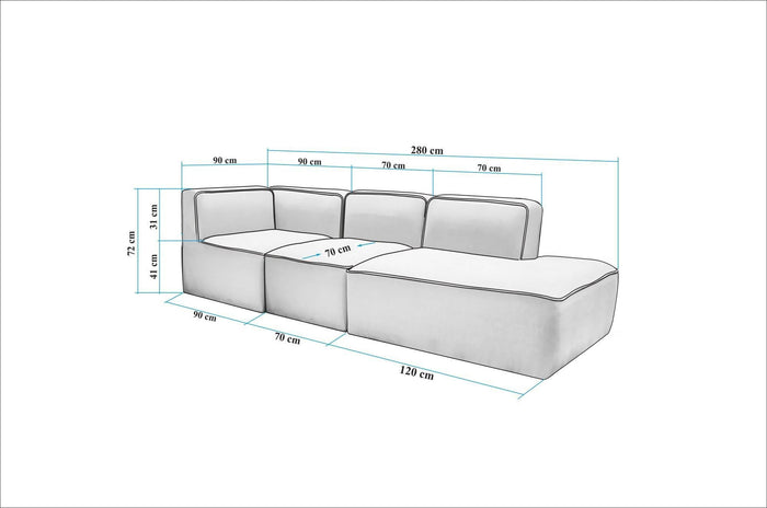 Kalune Design 4-zitsbank Mikado